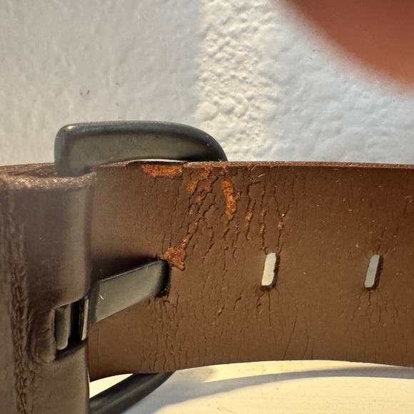 Kriza Brown Wide‎ Leather Belt Letter “K” 33” long - Picture 6 of 8